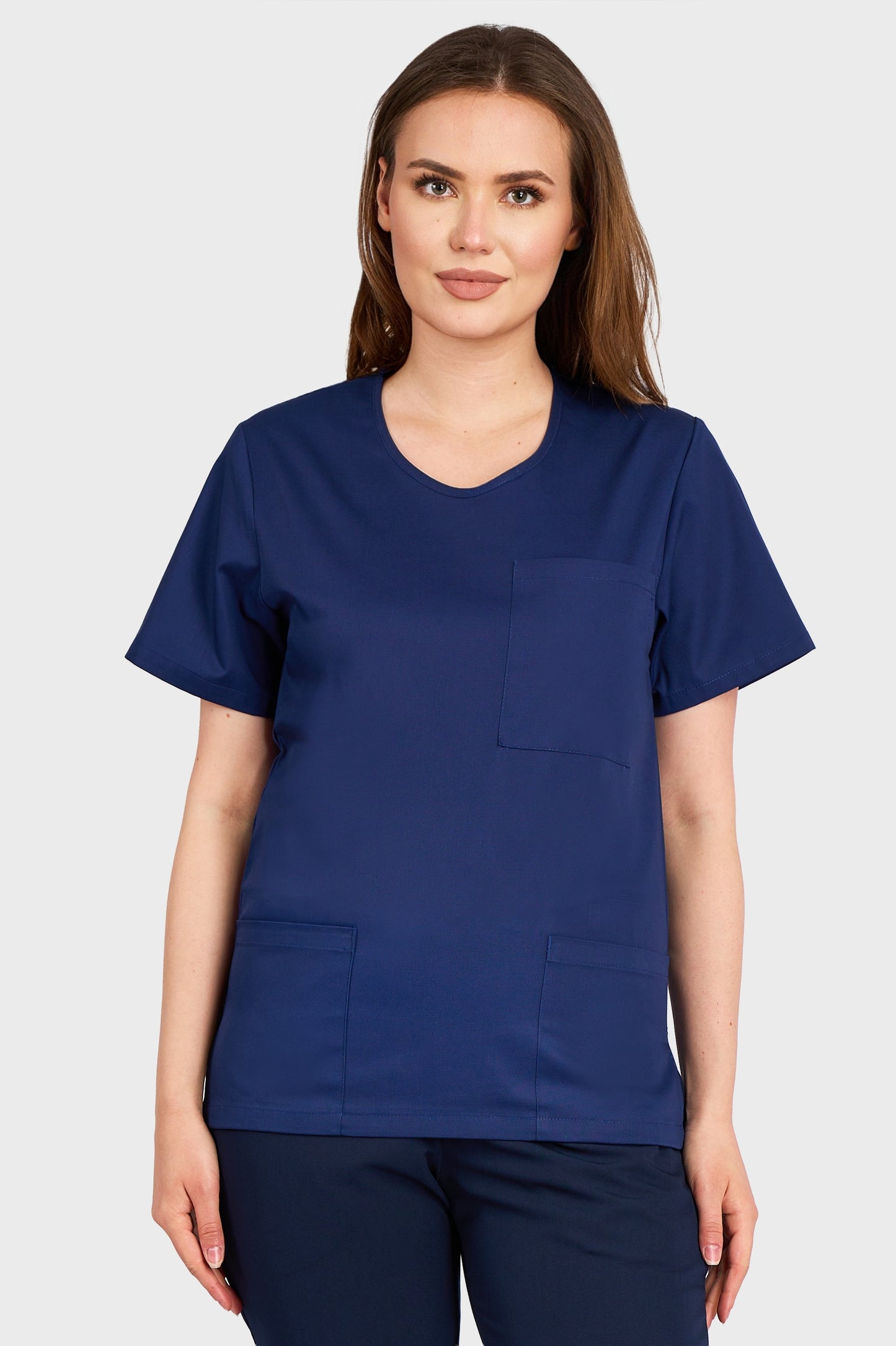 Bluza Medicala Dona Femei - Navy - vedere frontala -Akitex