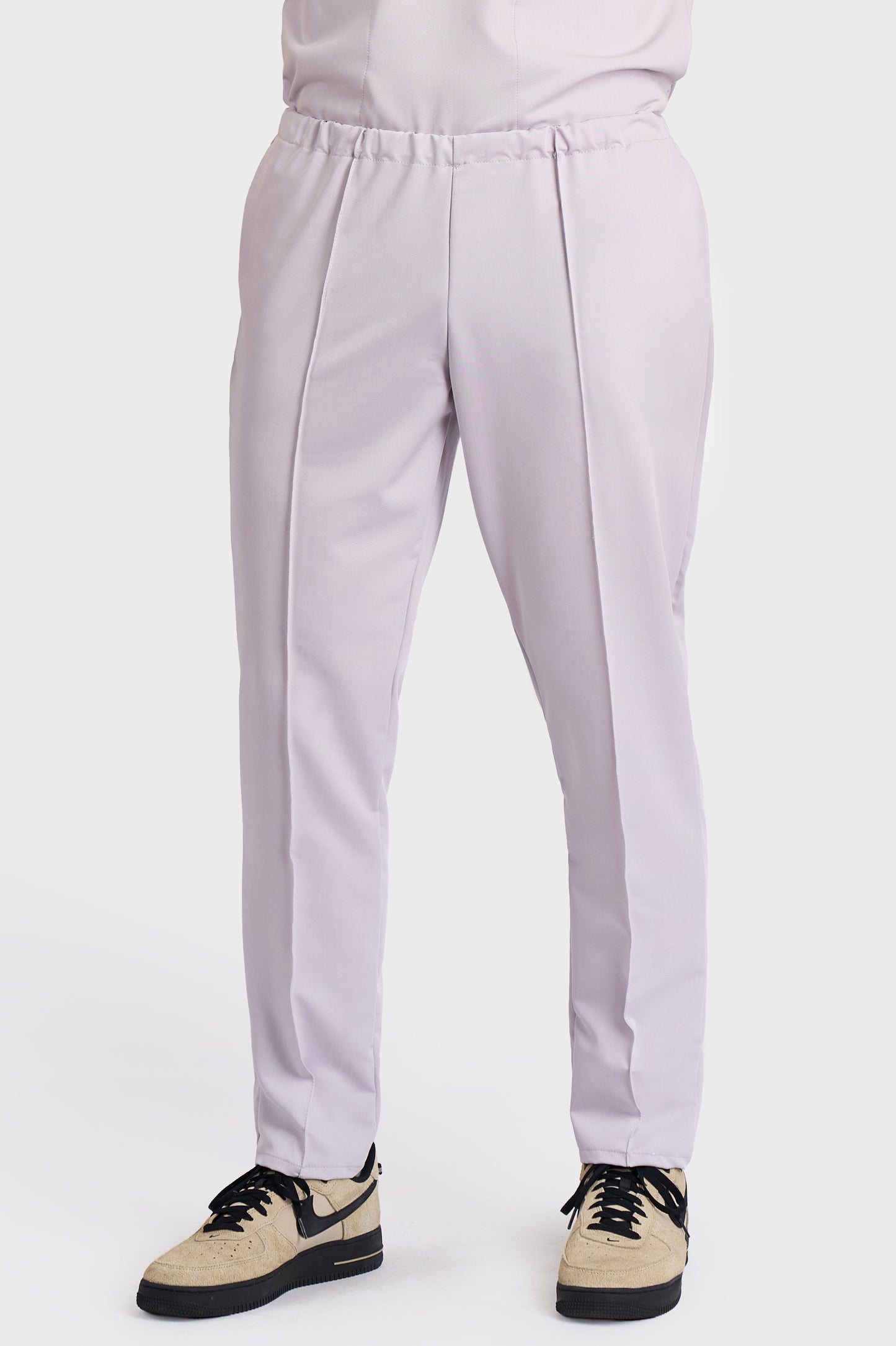Pantaloni Medicali Alisa Barbati Stretch - Gri - vedere frontala - material elastic - Akitex