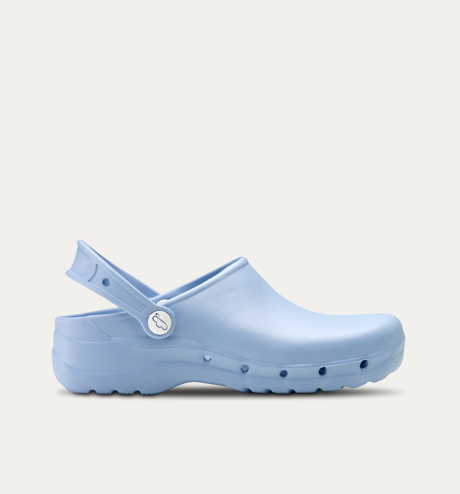 Saboti Medicali Frontantes - LightBlue - vedere lateral - Akitex