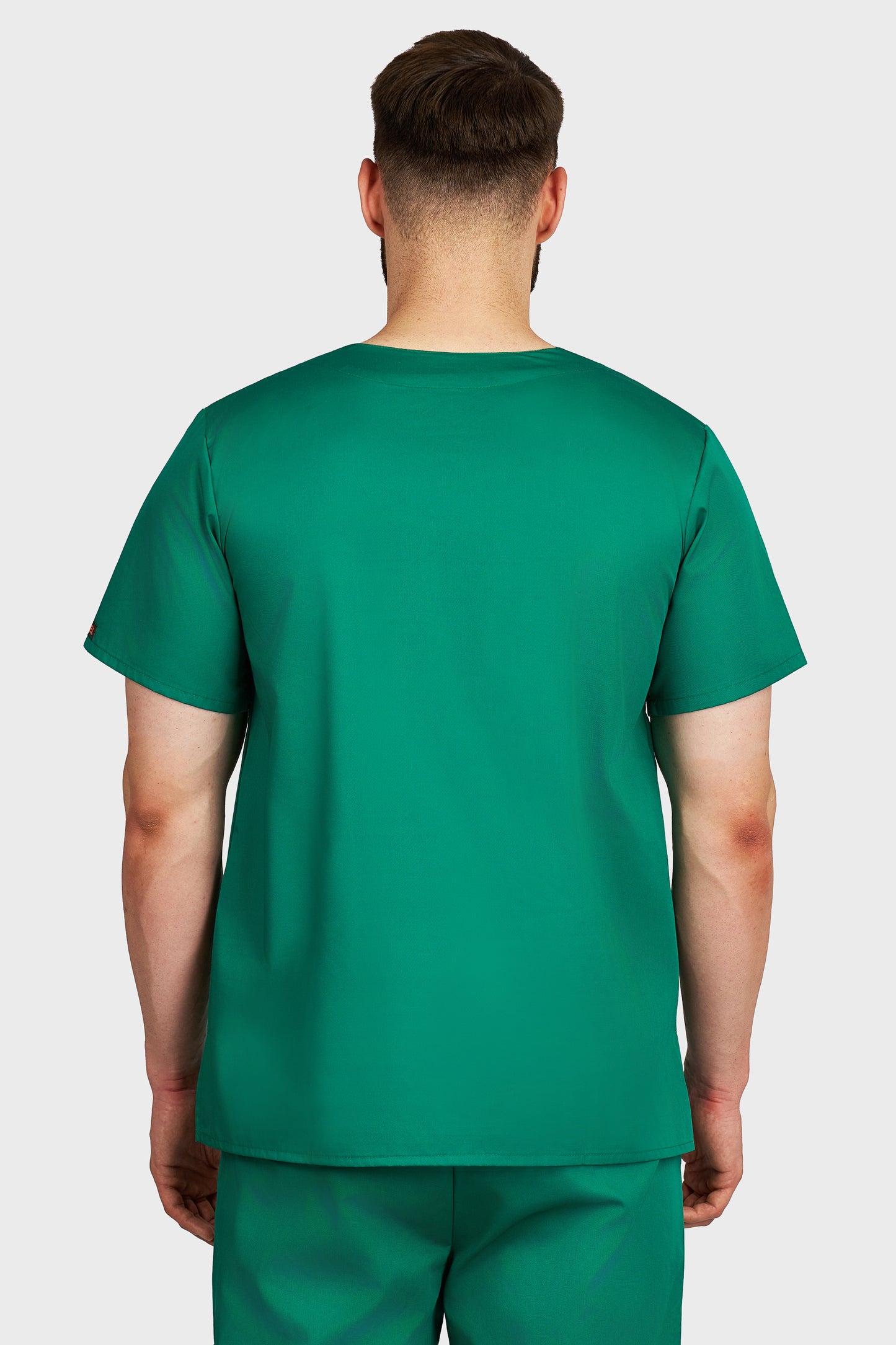 Bluza medicala barbati Victoria verde - vedere din spate - AKITEX