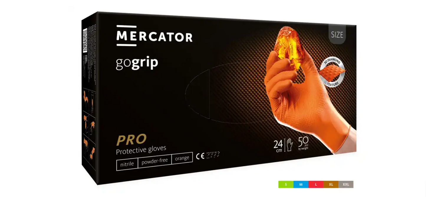 Manusi de Protectie Nepudrate MERCATOR® gogrip 50 bucati / cutie - Akitex Costume Medicale