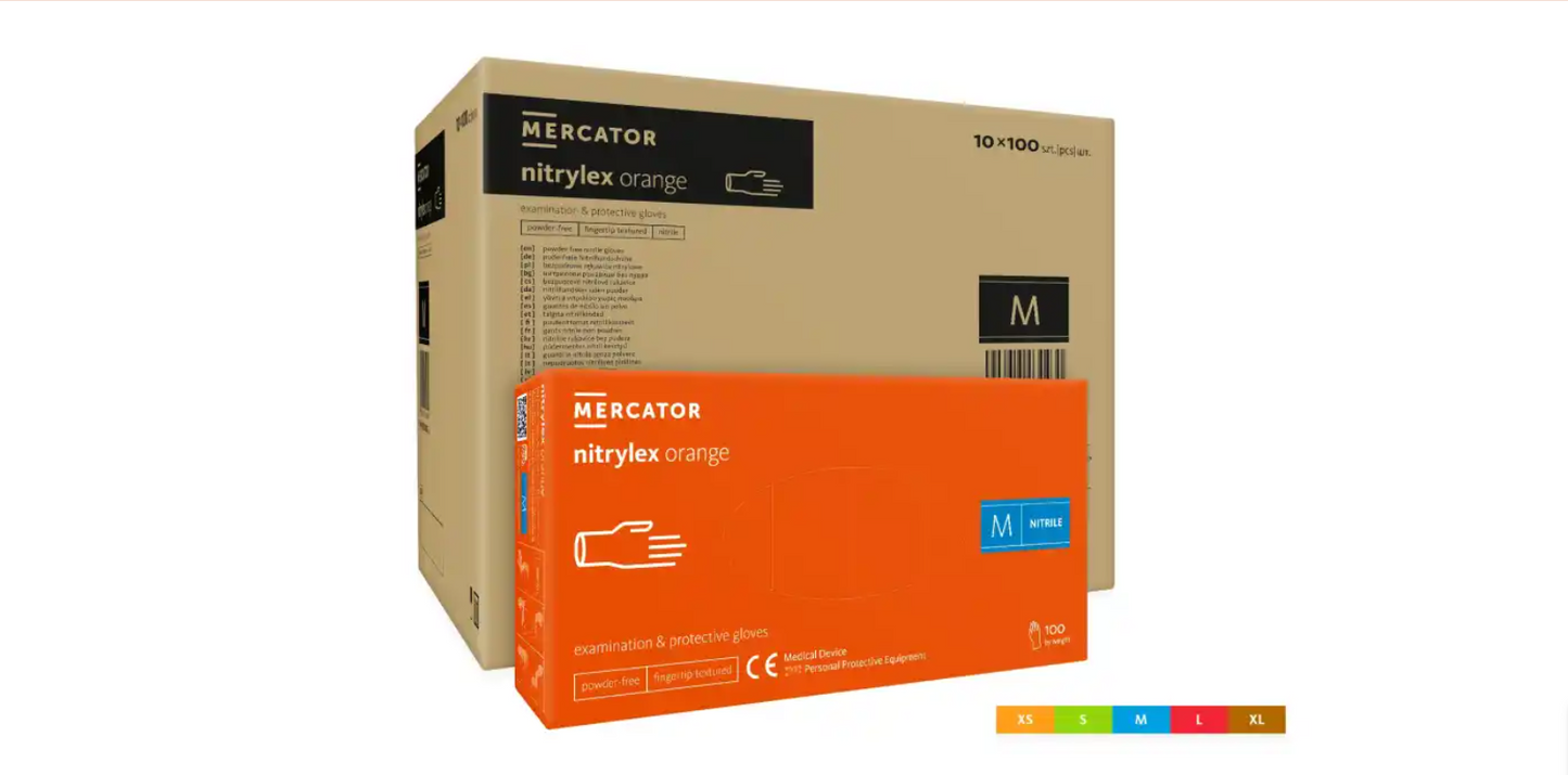 Manusi de Protectie Mercator Nepudrate NITRYLEX® 100 bucati / cutie - Akitex Costume Medicale