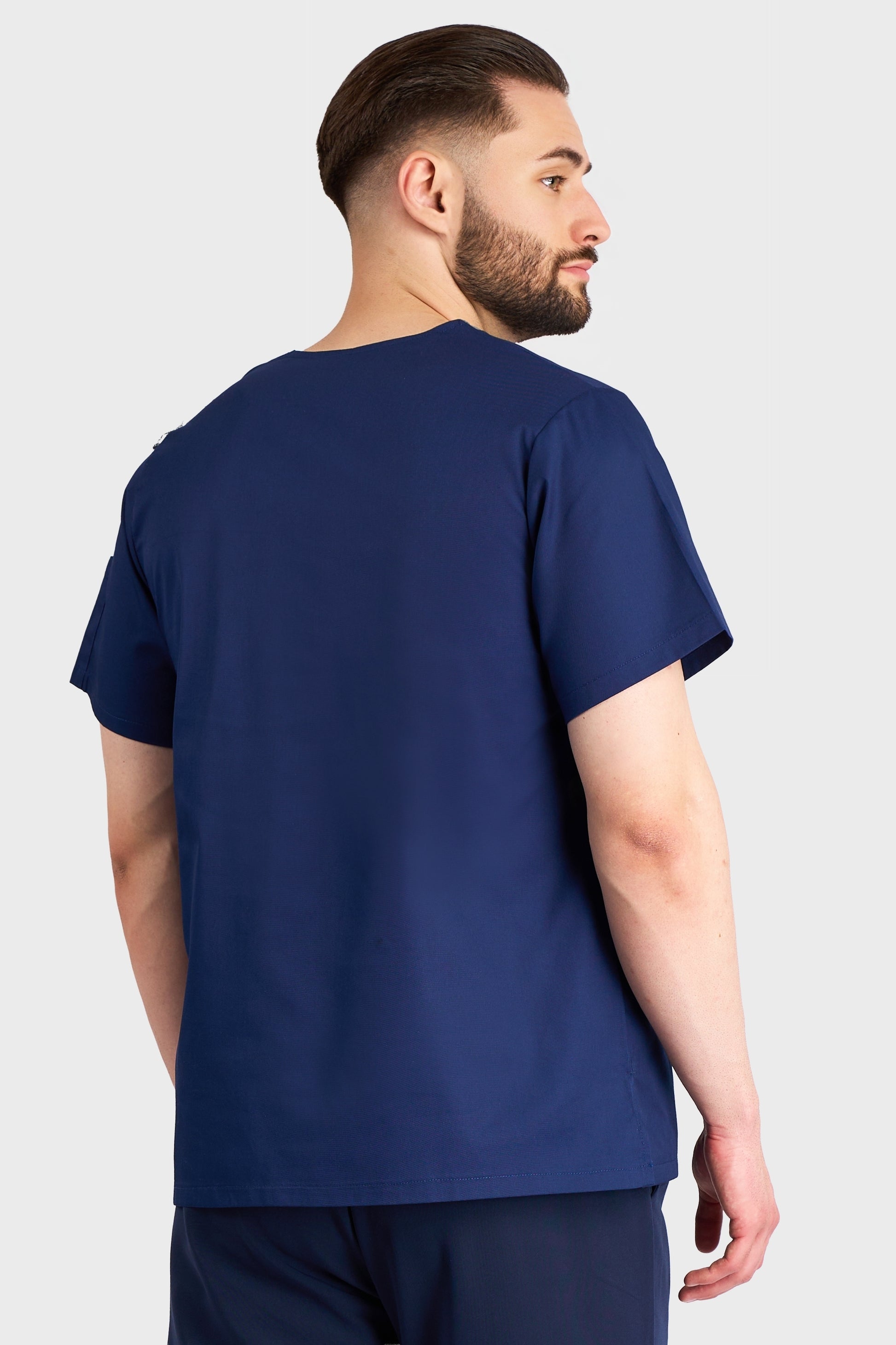 Bluza Medicala Toledo Barbati - Navy - vedere spate - Akitex 