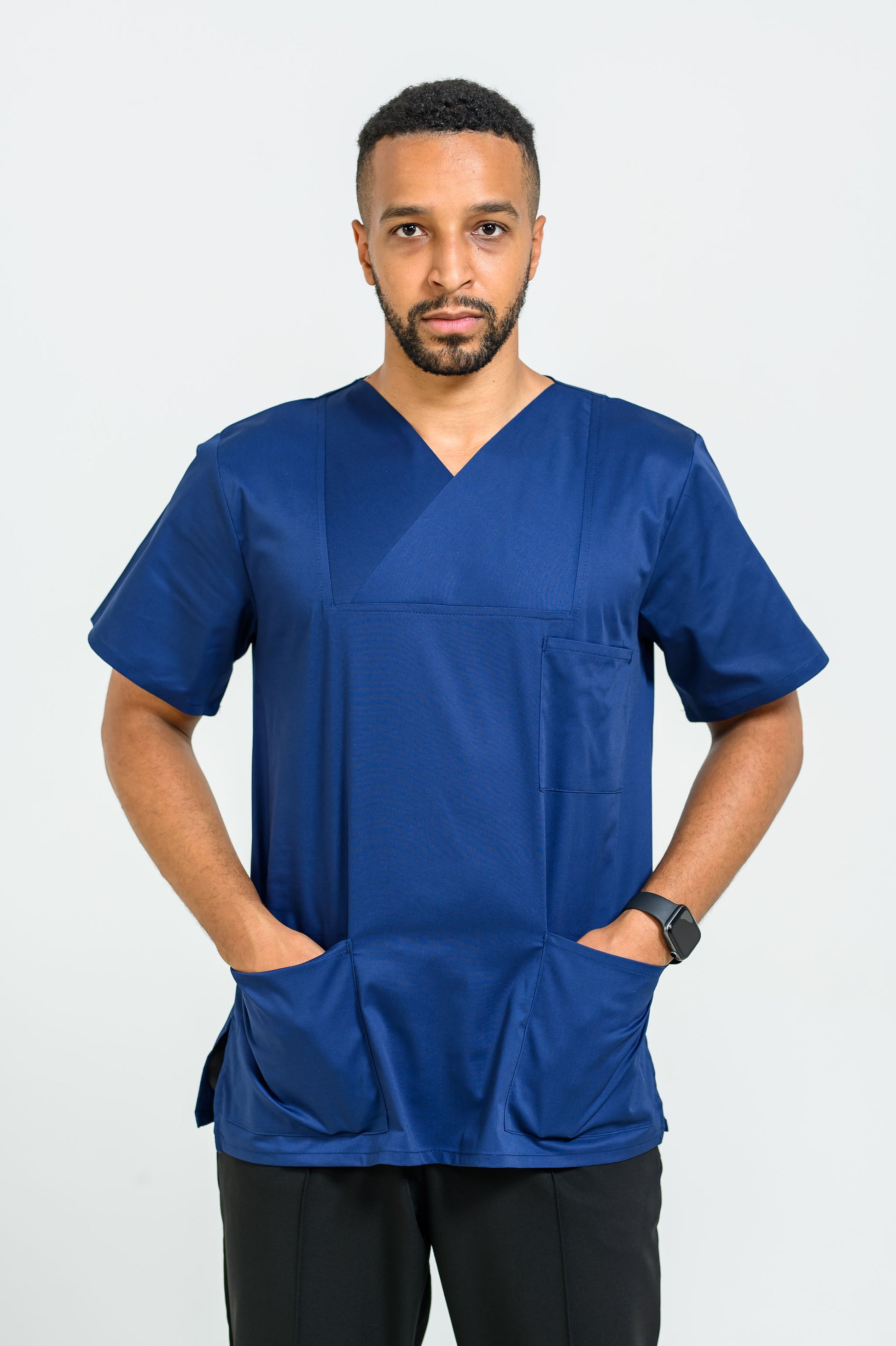 Bluza Medicala Vico Barbati - Navy - vedere totala - Akitex 
