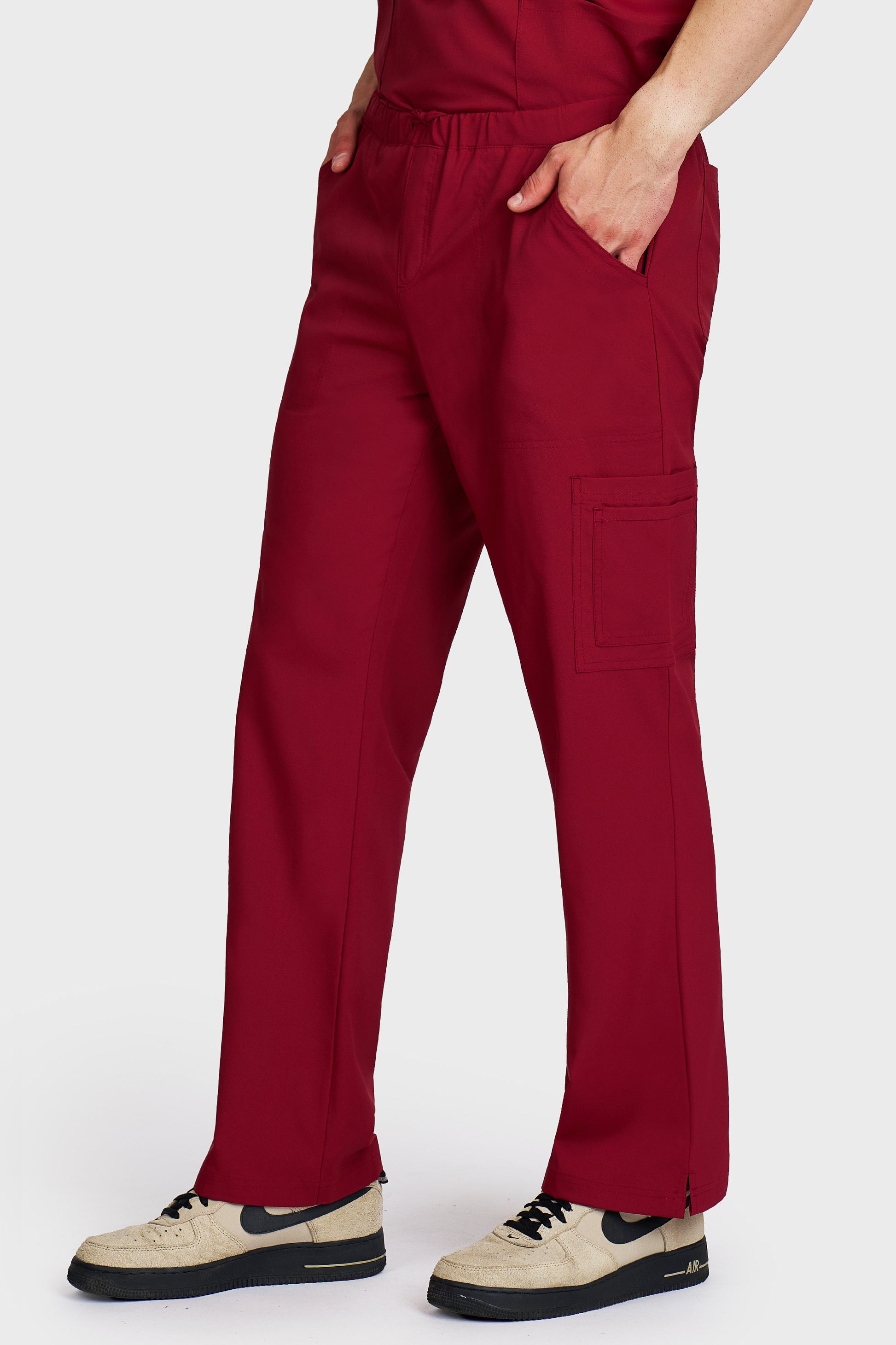 Pantaloni medicali barbati Cargo bordo stretch - vedere laterala - AKITEX