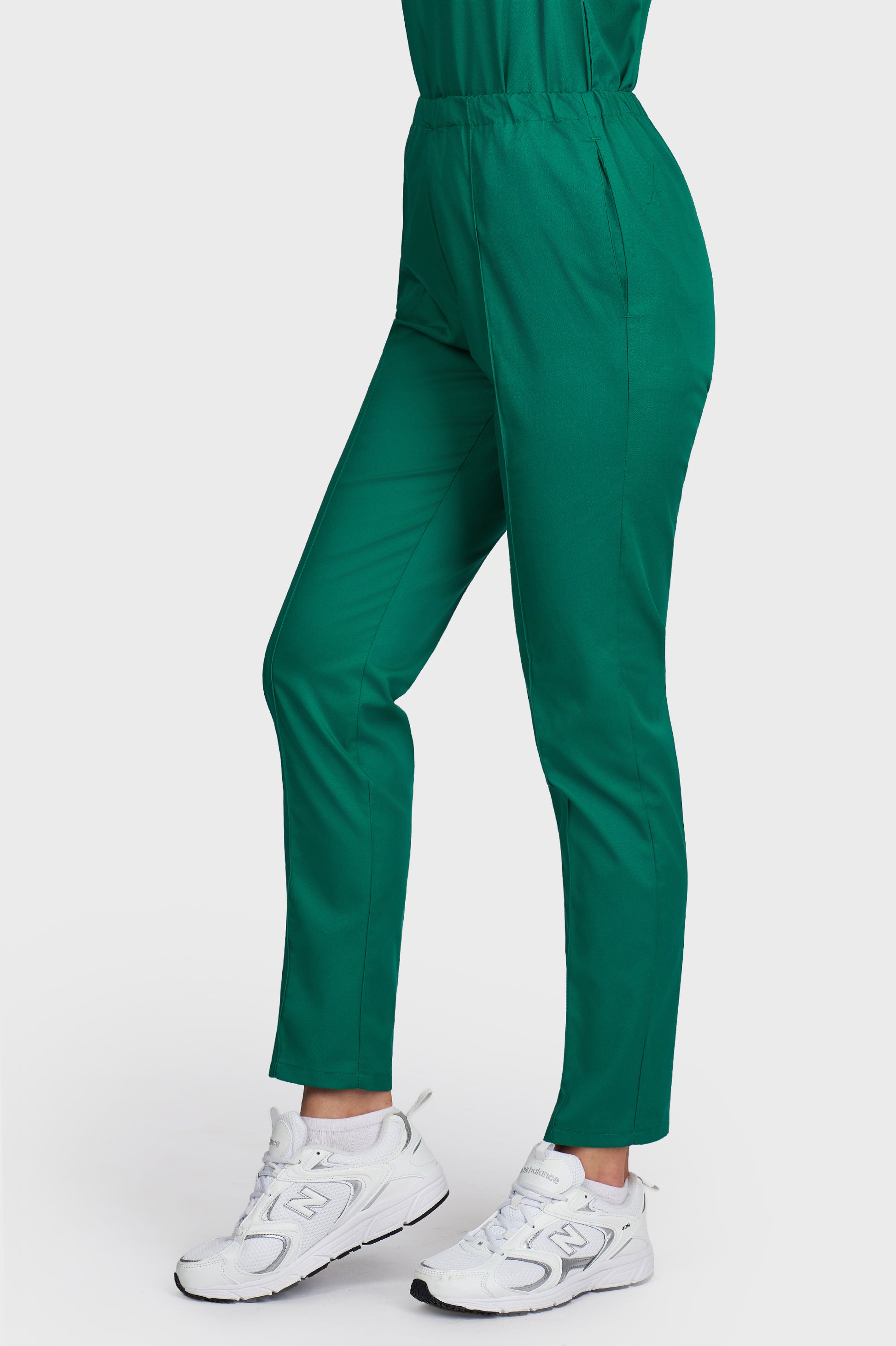 Pantaloni medicali femei Alisa verde - vedere laterala - AKITEX